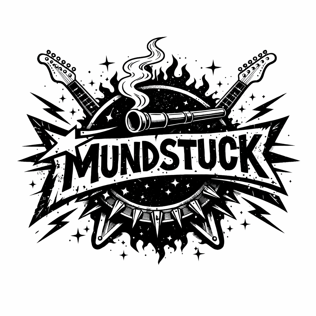 Reconstructed black and white Mundstuck logo